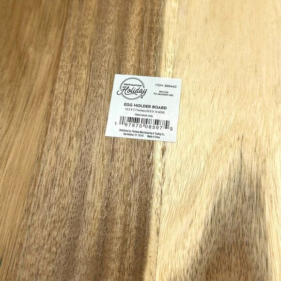 Easter Egg Acacia Wood Holder, 13.2'' x 7.7'' - Picture 4 of 4